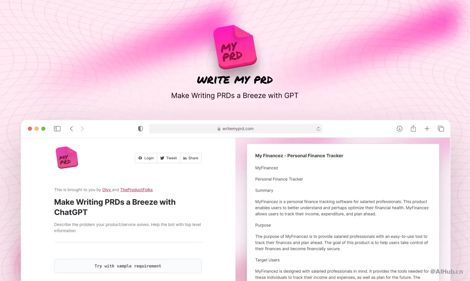 WriteMyPrd：你的产品需求文档PRD生成助手