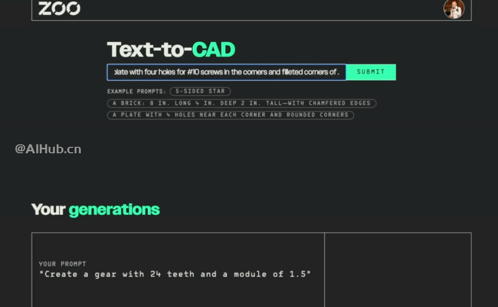 TEXT-TO-CAD：文本生成 CAD在线AI工具