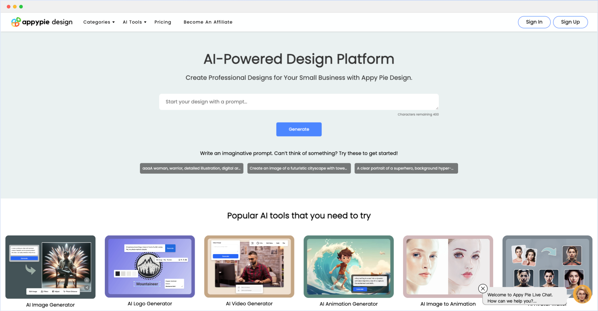 Appy Pie Design&mdash;AI驱动的在线设计平台
