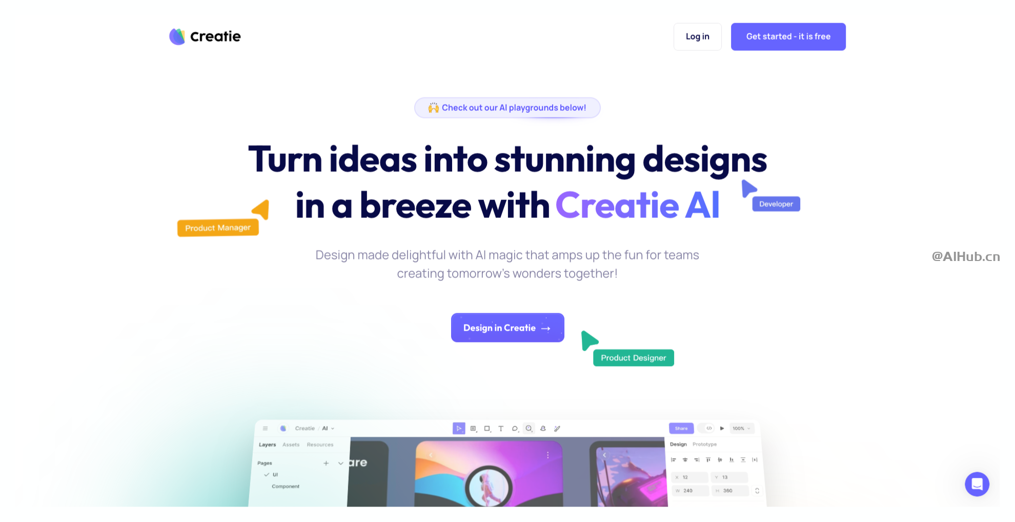 Creatie AI-专注于UI/UX领域的AI设计工具