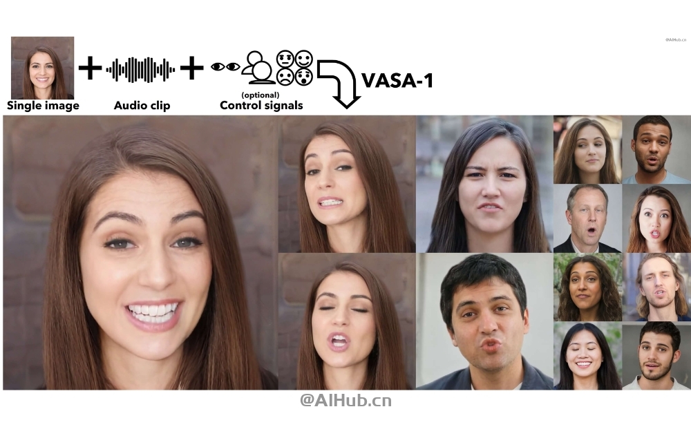 VASA-1：一张图片和一段语音生成逼真说话视频