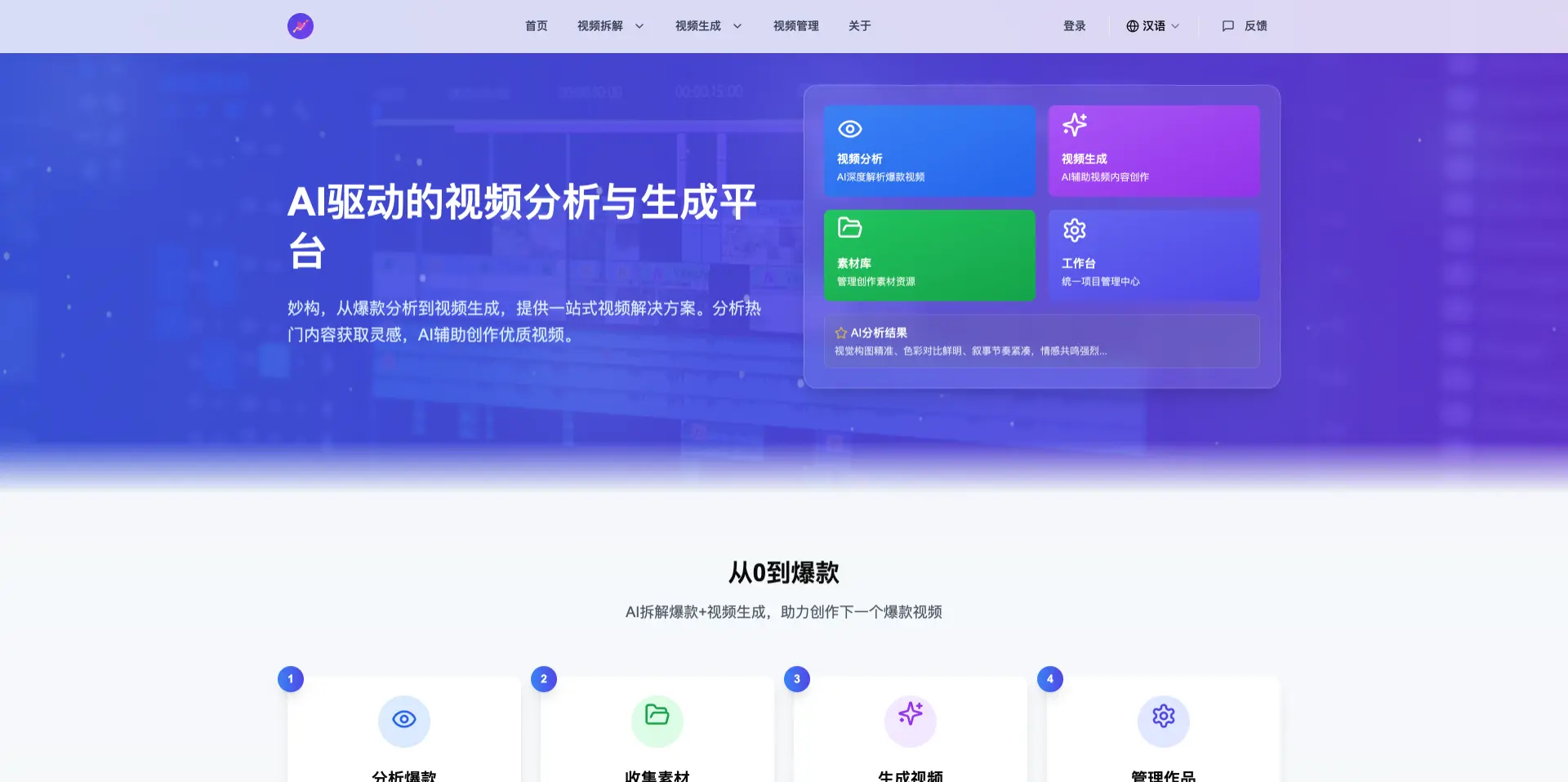 妙构&nbsp;- AI驱动的视频拆解与生成平台
